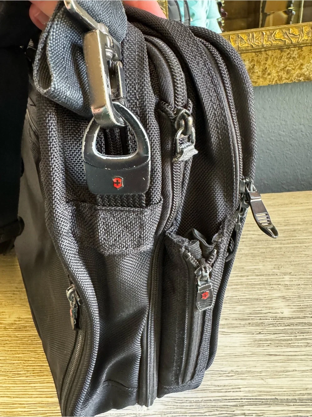 Victorinox Swiss Army Expanding Laptop Briefcase with Padded Shoulder Strap
